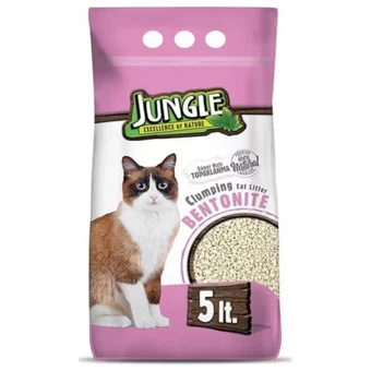 Jungle Kokusuz Topaklanan İnce Taneli Bentonit Kedi Kumu 4x5 lt