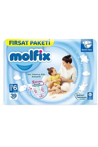 Molfix Extra Large 6 Numara Cırtlı Bebek Bezi 39 Adet