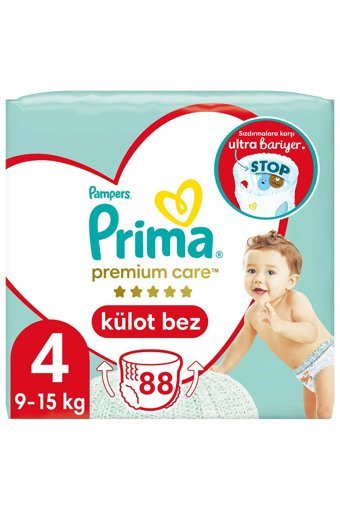 Prima Premium Care 4 Numara Külot Bebek Bezi 2x44 Adet