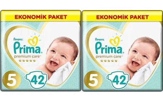 Prima Premium Care 5 Numara Cırtlı Bebek Bezi 2x42 Adet