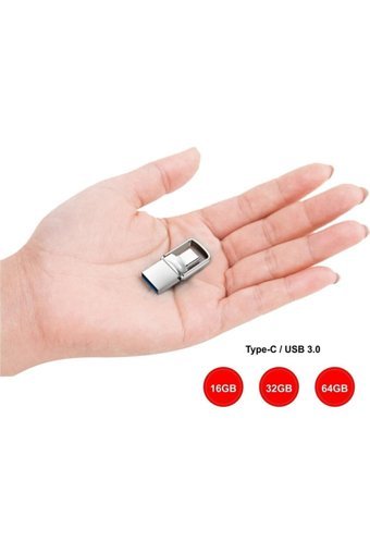 Concord C-OTGT64 Mini Çift Taraflı USB 3.0 Type C 64 GB Flash Bellek Metal