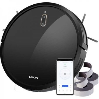 Lenovo Cleaner E1 Haritalı Hepa Filtreli 1400 Pa Siyah Robot Süpürge + Mop