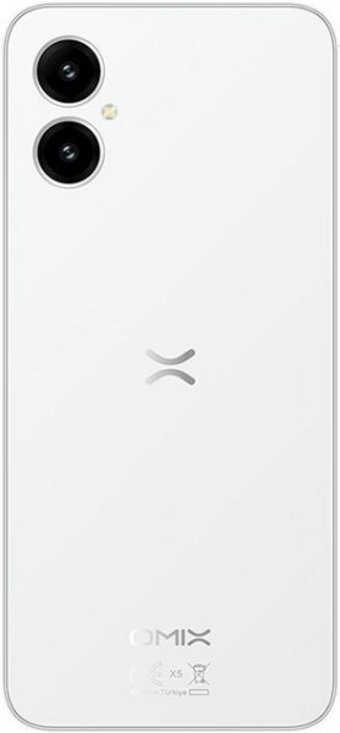 Omix X5 128 GB Hafıza 4 GB Ram 6.56 inç 50 MP Çift Hatlı IPS LCD Ekran Android Akıllı Cep Telefonu Beyaz