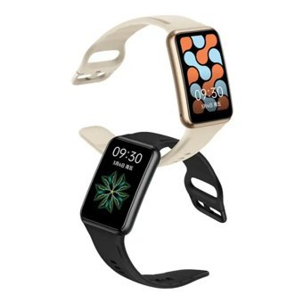 Oppo Watch Free Su Geçirmez 46 mm Silikon Kordon Dikdörtgen Unisex Akıllı Saat Siyah
