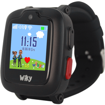 Wiky Watch 4 GPS Kordon Kare Kameralı Sim Kartlı Çocuk Akıllı Saat Siyah