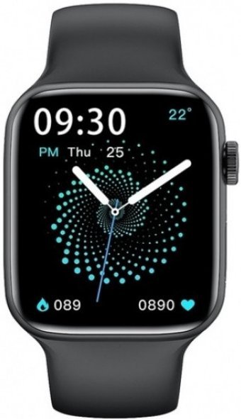 Spovan Watch 7 Su Geçirmez Silikon Kordon Kare Unisex Akıllı Saat Siyah