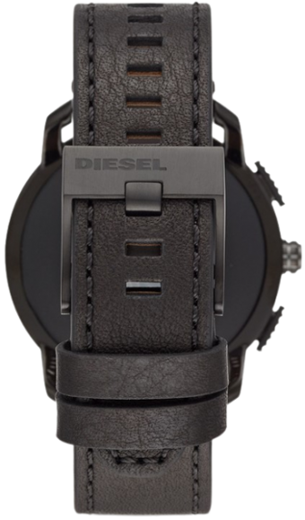 Diesel DZT2016 Android Wear Su Geçirmez Deri Kordon Daire Unisex Akıllı Saat Siyah