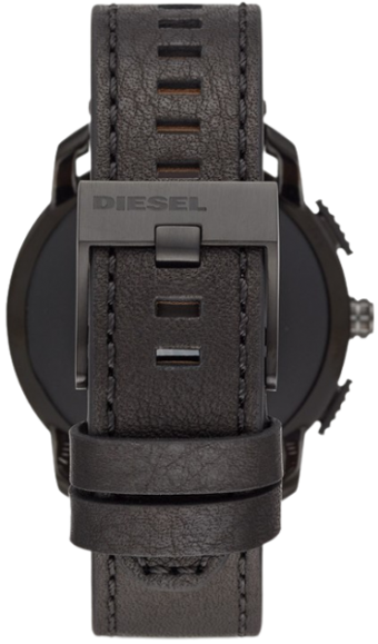 Diesel DZT2016 Android Wear Su Geçirmez Deri Kordon Daire Unisex Akıllı Saat Siyah