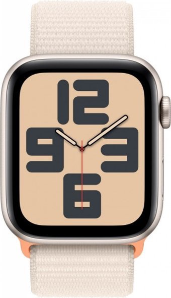 Apple Watch SE 2 Apple Uyumlu WatchOS Su Geçirmez 44 mm Örgü Kordon Kare Unisex Akıllı Saat Krem