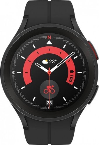Samsung Galaxy Watch 5 Pro (SM-R920) Android Wear Su Geçirmez 45.4 mm Silikon Kordon Daire Tansiyon Ölçen Unisex Akıllı Saat Siyah