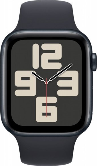 Apple Watch SE 2 2023 Cellular Apple Uyumlu WatchOS Su Geçirmez 44 mm Silikon Kordon Kare Unisex Sim Kartlı Akıllı Saat Siyah