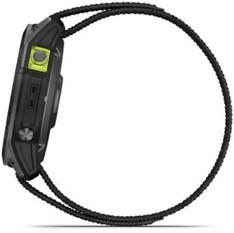 Garmin Enduro 2 (010-02754-01) Su Geçirmez 51 mm Naylon Kordon Daire Unisex Akıllı Saat Siyah