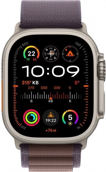 Apple Watch Ultra 2 Apple Uyumlu WatchOS Su Geçirmez 49 mm Örgü Kordon Kare Unisex Sim Kartlı Akıllı Saat Mor