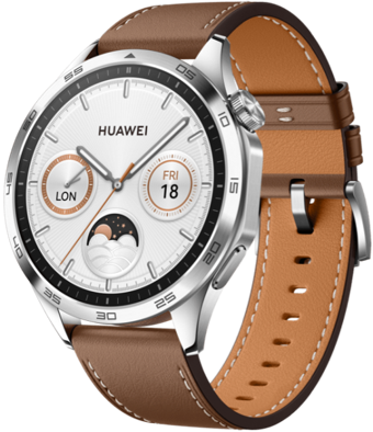 Huawei Watch GT 4 (55020BGW) HarmonyOS Su Geçirmez 46 mm Deri Kordon Daire Unisex Akıllı Saat Kahverengi