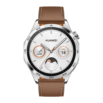 Huawei Watch GT 4 (55020BGW) HarmonyOS Su Geçirmez 46 mm Deri Kordon Daire Unisex Akıllı Saat Kahverengi