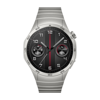 Huawei Watch GT 4 (55020BGU) HarmonyOS Su Geçirmez 46 mm Paslanmaz Çelik Kordon Daire Unisex Akıllı Saat Gümüş