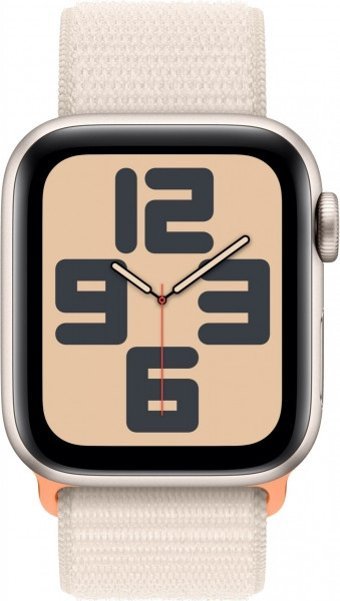 Apple Watch SE 2 Apple Uyumlu WatchOS Su Geçirmez 40 mm Örgü Kordon Kare Unisex Akıllı Saat Krem