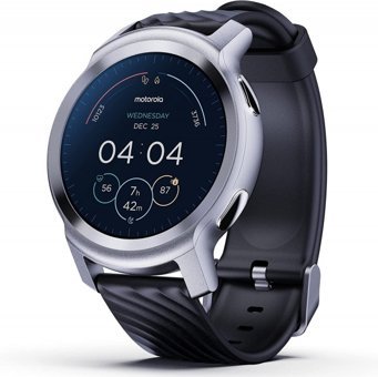 Motorola Moto Watch 100 Su Geçirmez 46 mm Kordon Daire Unisex Akıllı Saat Siyah