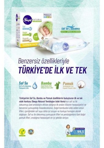 Sleepy Yenidoğan 40 Yaprak 12'li Paket Islak Mendil