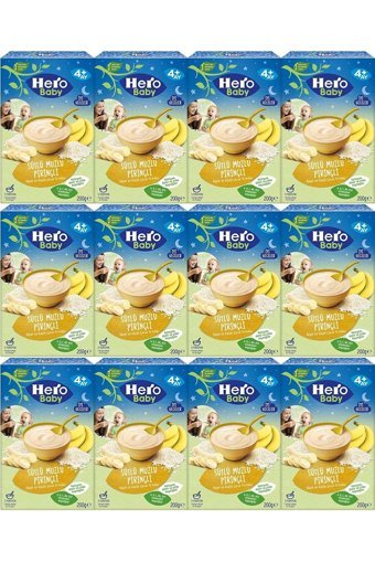 Hero Baby Gece Tahıllı Meyveli Pirinçli Kaşık Maması 12x200 gr