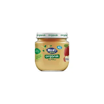 Hero Baby Tahılsız Glutensiz Organik Elmalı Kavanoz Maması 4x120 gr