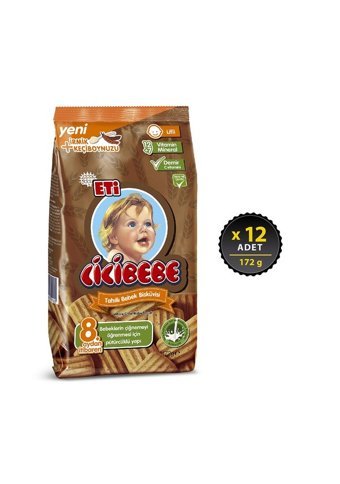 Eti Cicibebe Tahıllı İrmikli Keçiboynuzu Bebek Bisküvisi 12x172 gr