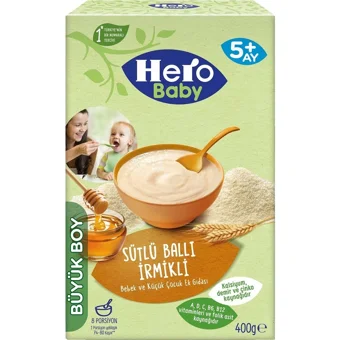 Hero Baby Tahıllı Ballı İrmikli Kaşık Maması 5x400 gr