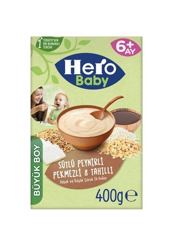 Hero Baby Tahıllı Glutensiz Pekmez Peynir Kaşık Maması 2x400 gr