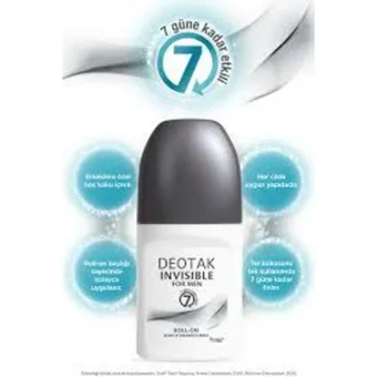 Deotak Invisible Pudrasız Ter Önleyici Organik Antiperspirant Roll-On Erkek Deodorant 35 ml