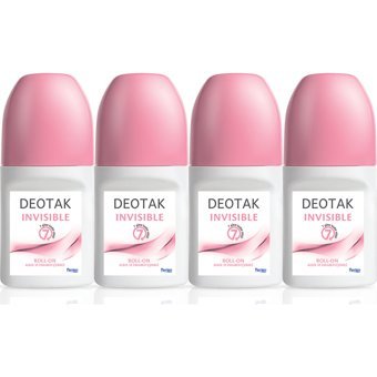 Deotak Invisible Pudrasız Ter Önleyici Organik Roll-On Kadın Deodorant 4x35 ml