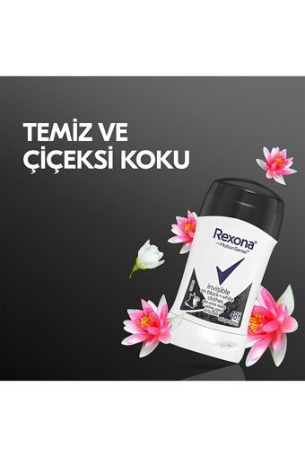 Rexona Invisible On Black+White Clothes Pudrasız Ter Önleyici Antiperspirant Stick Kadın Deodorant 2x40 ml