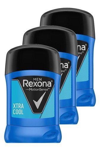 Rexona Men Xtra Cool Pudrasız Ter Önleyici Antiperspirant Stick Erkek Deodorant 3x50 ml
