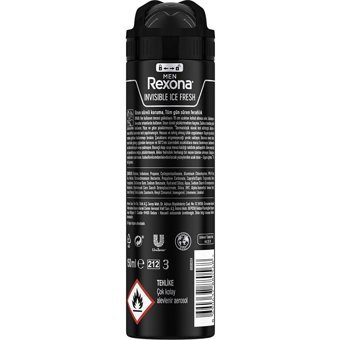 Rexona Men Invisible Ice Fresh Pudrasız Ter Önleyici Antiperspirant Sprey Erkek Deodorant 4x150 ml