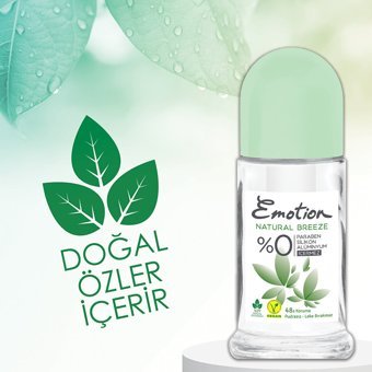 Emotion Natural Breeze Pudrasız Ter Önleyici Roll-On Kadın Deodorant 3x50 ml