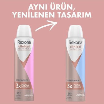 Rexona Clinical Protection Confidence Pudrasız Ter Önleyici Antiperspirant Sprey Kadın Deodorant 2x150 ml