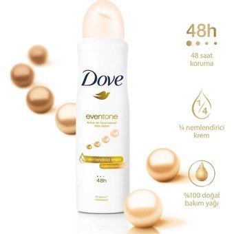 Dove Eventone Pudrasız Ter Önleyici Antiperspirant Sprey Kadın Deodorant 150 ml