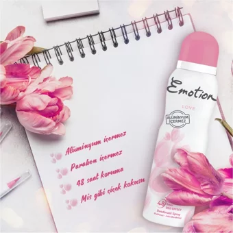 Emotion Love Pudrasız Ter Önleyici Sprey Kadın Deodorant 150 ml