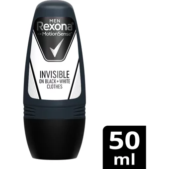 Rexona Men Invisible On Black+White Clothes Pudrasız Ter Önleyici Antiperspirant Roll-On Erkek Deodorant 50 ml