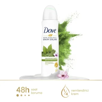 Dove Nemlendirici Bakım Sırları Pudrasız Ter Önleyici Antiperspirant Sprey Kadın Deodorant 3x150 ml