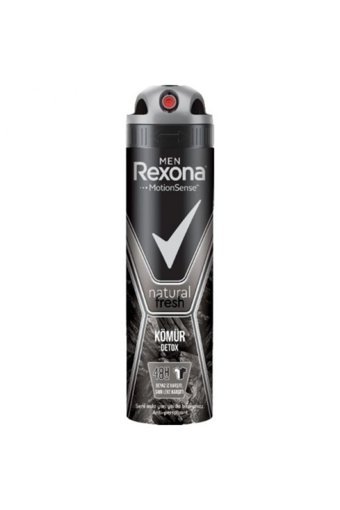 Rexona Men Naturel Fresh Kömür Detox Pudrasız Ter Önleyici Antiperspirant Sprey Erkek Deodorant 150 ml