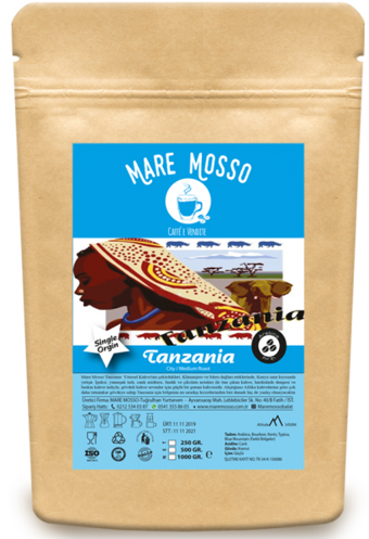 Mare Mosso Tanzania Yöresel Arabica Öğütülmüş Filtre Kahve 250 gr