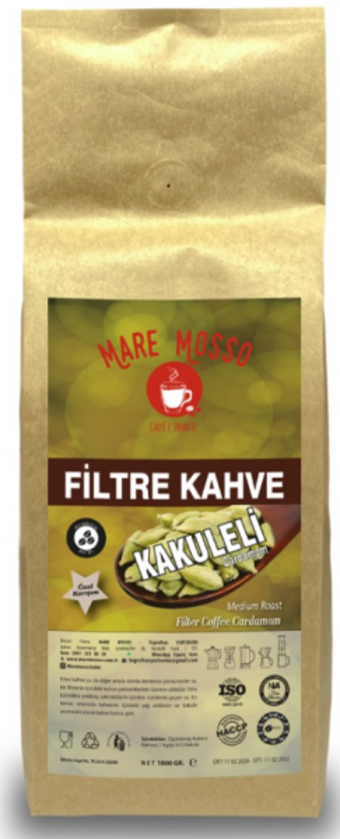 Mare Mosso Kakule Aromalı Arabica Öğütülmüş Filtre Kahve 1000 gr