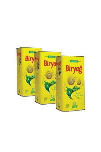 Biryağ Teneke Ayçiçek Yağı 3x5 lt