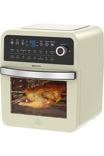 Emtronics Airfryer 5 lt Tek Hazneli Izgara Yapan Led Ekranlı Yağsız Sıcak Hava Fritözü Yeşil