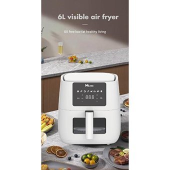 Urz Airfryer 6 lt Tek Hazneli Led Ekranlı Sıcak Hava Fritözü Beyaz