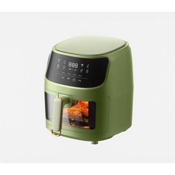 Simicg Airfryer 8 lt Tek Hazneli Led Ekranlı Yağsız Sıcak Hava Fritözü Yeşil