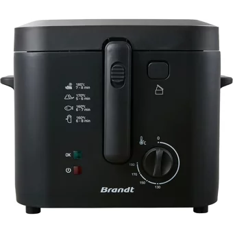 Brandt FRI25X2 2.9 lt Tek Hazneli Fritöz Siyah