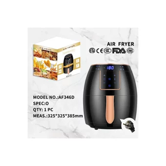 Horizon Store AF346D Airfryer 5.5 lt Tek Hazneli Led Ekranlı Yağsız Sıcak Hava Fritözü Siyah