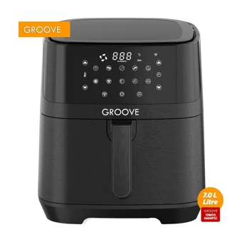 Groove Airfryer 7 lt Tek Hazneli Led Ekranlı Yağsız Sıcak Hava Fritözü Siyah