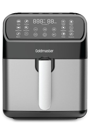 Goldmaster Doria 7 Airfryer 7 lt Tek Hazneli Izgara Yapan Yağsız Sıcak Hava Fritözü Siyah